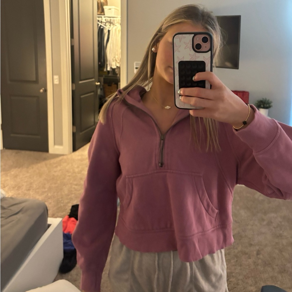 purple scuba half zip 
XS/S